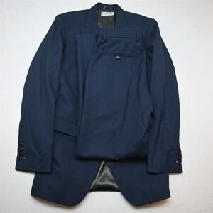 Sartoro 36L 30x32 Blue Wool Extra Slim Mens Jacket Pants Suit